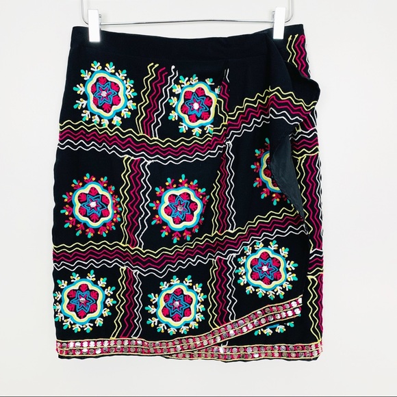 Tasha Polizzi Dresses & Skirts - TASHA POLIZZI Tijuana Skirt S Embroidered Wrap